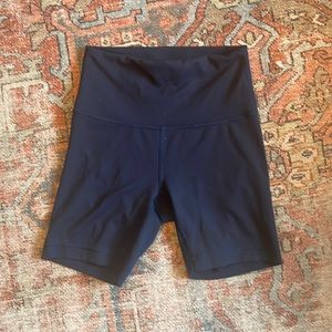 Navy blue Lululemon wunder under shorts